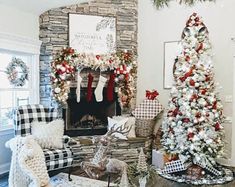 Buffalo Check Decor, The Perfect Christmas Tree, Perfect Christmas Tree, Outside Christmas Decorations, Red Christmas Decor, Buffalo Plaid Christmas Tree, Buffalo Check Christmas, Christmas Fireplace Decor, Farmhouse Christmas Tree