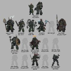 an image of the different types of warhammers