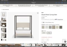 an image of a bed with white sheets and pillows on it's website page