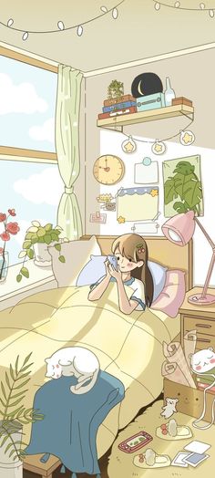 A Girl, Wallpapers, Bed, Pins