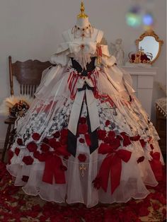 Chess Dress Outfit, Make An Outfit Game, Chess Inspired Fashion, Royalty Outfits Dresses, Chess Outfit, Red Queen Dress, Chess Dress, Red Roses Dress, Cards Dress