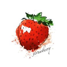 a drawing of a strawberry with the word trawken on it's side