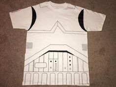 a white t - shirt with an image of a building on it's chest