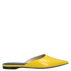 Brand New! Fabiana Filippi Slide-On Mules (Women's Us 6 / Eu 36). Mustard Yellow. Leather. Patent. Made In Italy. Summer Patent Leather Flats, Yellow Flats With Removable Insole, Yellow Pointed Toe Flats For Summer, Yellow Fun Slip-on Sandals, Yellow Non-slip Open Toe Slippers, Comfortable Non-slip Yellow Slippers, Yellow Leather-sole Slip-on Mules, Manolo Blahnik Lurum, Lotta From Stockholm Clogs