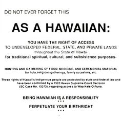 an advertisement with the words as a hawaiian in black and white, on a white background