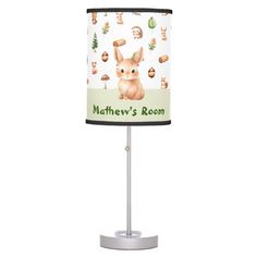 a lamp with a rabbit on it and the words,'mother's room '