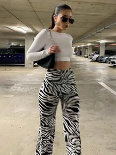 Zebra Print Pants, Zebra Pant, Y2k Trousers, Hip Hop Trousers, Striped Pant, Aesthetic Streetwear, Printed Wide Leg Pants, England Fashion, Print Pants