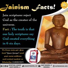 an advertisement with a buddha statue in front of the caption that reads, janism acts