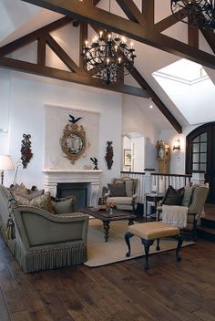 Interior Design with Vintage French Oak Hardwood Floors Iron Fireplace, Cast Iron Fireplace, Furniture Layout