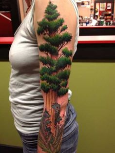 Amazing 3d Tattoos, Tattoo Samples, Tree Tattoos, Tattoo Trend, Muster Tattoos, Hawaiian Tattoo, Norse Tattoo, 3d Tattoos, 3d Tattoo