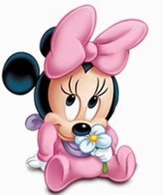 a minnie mouse with a flower in her hand