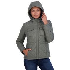 You'll be cute and cozy all winter long in this women's Sebby Hooded Quilted Jacket.Click on this WOMEN'S GUIDE to find the perfect fit and more! You'll be cute and cozy all winter long in this women's Sebby Hooded Quilted Jacket. Click on this WOMEN'S GUIDE to find the perfect fit and more! FEATURES Soft taffeta construction Stretch underarm panels High-low hem 2 welt pockets at waist and 2 chest pocket with snap flap closure Fully lined Attached adjustable hood Zipper front Long sleevesFIT & S Jacket With Hood, High Low Hem, Quilted Jacket, Casual Jacket, Outerwear Women, Snug Fit, Hooded Jacket, High Low, Coats Jackets