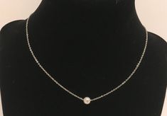 "❤️❤️❤️ On Sale 20% off and Free Shipping ❤️❤️❤️ Dainty pearl necklace with 18k gold filled or sterling silver chain. Materials: Pearl, 18k gold filled, sterling silver 16\" and extends to 19\" with a 3 inch extender chain. This is a lovely and dainty necklace perfect for wearing by itself or layering and stacking with other necklaces for a trendy and modern look! Length can be adjusted for different looks. So simple and classic and goes with everything! Packaged in a complimentary brocade silk Gold Heart Choker, Greek Coin Pendant, Rosary Chain Necklace, Dainty Pearl Necklace, Flower Choker Necklace, Silk Jewelry, Pearl Chain Necklace, True Grit, Sterling Silver Heart Pendant