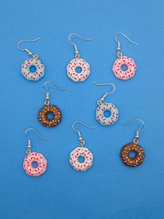 all earrings are handmade Donut Jewelry Tutorial, Donut Earrings, Donuts Earrings, Tampa Fl, Cute Earrings, Tampa, Jewelry Earrings Dangle, Etsy Earrings, Dangle Drop Earrings