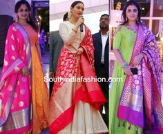 anarkalis with banaras dupattas Paithani Anarkali Dress, Banaras Dupatta, Indian Dress Up, Frocks And Gowns, Indian Wedding Gowns, Lehenga Designs Simple, Simple Kurta Designs, Fashion Indian