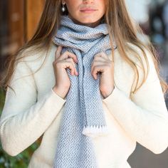 There’s nothing more elegant or refined than our opulent handwoven cashmere scarf. Made from 100% Scottish cashmere in a herringbone weave, it’s as soft as they come. A true wardrobe essential that will add the perfect finishing touch to any look, from casual daywear to dressy evening attire. Exceptionally soft and silky, lightweight, with exquisite natural sheen, our luxurious cashmere scarves are individually handwoven in our Main Street studio by our master island weavers. Completed with hand Mohair Scarf, Cashmere Throw, Alpaca Scarf, Handwoven Scarf, Cashmere Wrap, Boatneck Sweater, Elegant Gifts, Kids Sweater, Cashmere Scarf