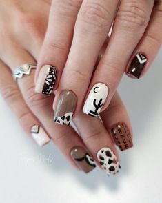 Chevy Nails Designs, Concert Nails Ideas Country, Western Fall Nail Ideas, Cowboy Ghost Nails, 4h Nails, County Fair Nails, 2025 Nail Designs, Nail Ideas Country, Yellowstone Nails