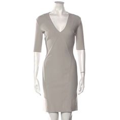 This Is A Short Sleeve Dress With A V-Neck And Cut Outs On The Back. It’s New With Tags In A Size Medium. It Is Form-Fitting With Some Stretch To It. Formal Stretch V-neck Dress, Stretch V-neck Dress For Work, Helmut Lang Dress, Basic Black Dress, Black Leather Dresses, Mini Sheath Dress, Black Slip Dress, Dress Flowy, Cut Out Dress