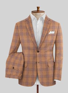 Embody sophistication with our Noble Rust Check Wool Silk Linen Suit, perfect for elevating your wedding day ensemble. This suit is meticulously tailored from an opulent mix of wool, silk, and linen, with understated brown checks that blend contemporary style with classic luxury. Its captivating design makes it a must-have addition to your wardrobe, ensuring you stand out in every setting. 
   About Noble Collection:  A seamless union of refined craftsmanship and Italian luxury. Impeccably tailo Elegant Custom Fit Brown Blazer, Elegant Brown Custom Fit Blazer, Timeless Brown Notch Lapel Suit, Formal Brown Custom Fit Blazer, Brown Custom Fit Blazer For Formal Occasions, Brown Tailored Sets With Suit Collar, Bespoke Brown Suits For Semi-formal Occasions, Elegant Linen Suits For Fall, Brown Custom Fit Suits For Formal Occasions