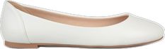 Classic White Pointed Toe Ballet Flats, White Pointed Toe Flats For Spring, White Pointed Toe Flats For Work, White Flat Pointed Toe Flats For Spring, Classic White Slip-on Ballet Flats, Formal White Synthetic Flats, White Classic Ballet Flats, Spring White Pointed Toe Flats For Work, White Ballet Flats For Work