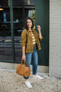 How To Style Wide Leg Cropped Pants - an indigo day Madewell Outfits, Cropped Military Jacket, Teacher Dress, Jeans And Converse, Orange Maxi Dress, Classic Denim Jacket, Jacket Denim, Woman's Fashion, Closet Inspiration