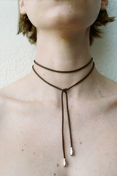 Minimalist Jewlery, Choker Outfit, Elegant Choker, Black Minimal, Necklace Outfit, Silk Jewelry, Sophie Buhai, Wrap Necklaces, Textile Jewelry