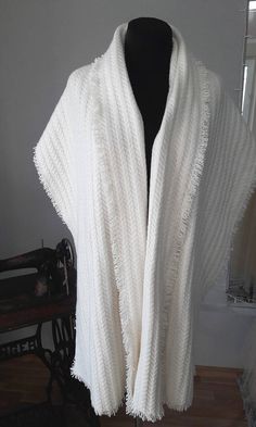 Warm wedding shawl scarf poncho bridal shawl wedding wrap Elegant White Poncho For Winter, Elegant White Winter Poncho, White Shawl Wrap Scarf, White One-size Shawl Wrap, One Size White Wrap, White One-size Wrap, White One Size Wrap, White Shawl Wrap, Bridal Scarf