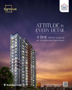 an advertisement for a luxury apartment building