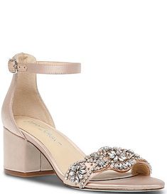 Women's Bridal & Wedding Shoes | Dillard's Blue By Betsey Johnson, Evening Heels, Ankle Strap Block Heel, Betsey Johnson Shoes, Evening Sandals, Low Heel Shoes, Bride Shoes, Dress Sandals, Block Heels Sandal