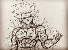 a drawing of gohan from dragon ball