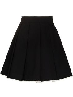 SHUSHU/TONG Pleated raw-hem Skirt - Farfetch Mid Thigh Skirt, Skirt Png, Pleated Black Skirt, High Waist Pleated Skirt, Shushu Tong, Georgette Skirt, Metallic Pleated Skirt, Black Skirts, School Skirt