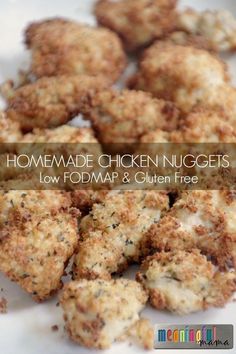 If you have kids in the family (and even if you don't) you will want these Low FODMAP baked or air fried chicken nuggets in your cooking repertoire. They are easy! #lowfodmap #fodmap #fodmapdiet #nuggets #chicken Wedding Food Chicken, Air Fried Chicken Nuggets, Low Fodmap Recipes Dinner, Fried Chicken Nuggets, Healthy Potato