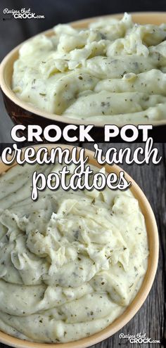 crock pot creamy ranch potatoes in a bowl