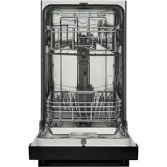 the dishwasher is empty and ready to be used for cleaning or disinfection