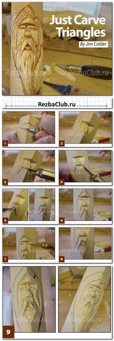 the instructions for carving jesus's face in wood