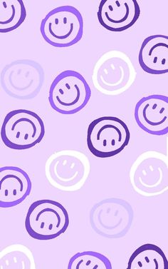 a purple background with smiley faces on it