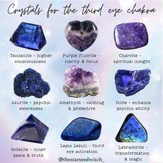 Crystals For 3rd Eye Chakra, Crystals For Third Eye Chakra, Third Eye Chakra Crystals, Twin Flame Crystals, Spiritual Spells, Indigo Crystals, Finger Meaning