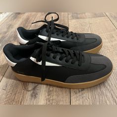 Bershka Black Trainers With Rubberized Sole. Size 39 Or Us Women’s Size 8. Similar Look To Adidas Gazelle. Never Worn. Bershka Shoes, Black Trainers, Adidas Gazelle, Womens Shoes Sneakers, Shoes Sneakers, Adidas, Women Shoes, Sneakers, Women Shopping