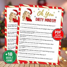 a printable christmas game for adults to play