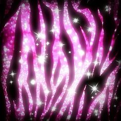 pink zebra print with white stars and sparkles