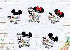 Family Disney Birthday Trip Disney Birthday Vacation Matching Family Custom T-Shirt Disney Birthday Trip, First Disney Trip, Disney Birthday Shirt, Disneyland Birthday, Disney Family Vacation Shirts, Birthday Squad Shirts, Disney Vacation Shirts, Family Disney Trip, Disney Trip Shirts