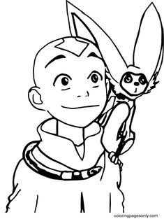 a cartoon character with a knife in his hand and another person behind him holding it