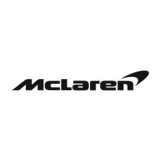 the word mcaren is written in black on a white background