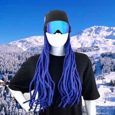 Skull Cap and Dreads Compatible with other hats, caps and headgear Unisex One size fits most Material: Merino Wool Dreads, Cotton Blend Cap Wash By Hand Wool Dreads, Skull Cap, We Wear, Skateboarding, Bright Blue, Snowboarding, Merino Wool, Royal Blue, Skiing