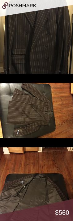 Brown double breasted Ralph Lauren Suit Great never worn Brown Chalk striped Double Breasted Ralph Lauren Suit in a 42L Ralph Lauren Suits & Blazers Suits Ralph Lauren Suits, Blazer Suit, Double Breasted, Ralph Lauren