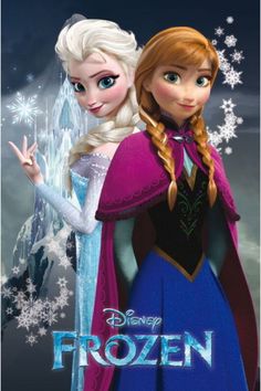 two frozen princesses standing next to each other