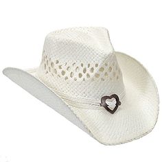 Cheap White Cowboy Hat For Summer, Cowgirl Hats Western Straw, Cowgirl Hats Western White, White Country Hat In Toquilla Straw, White Western Straw Hat, Vintage Baseball Hats, Boho Bandeau, Women Trucker