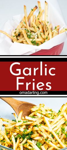 garlic fries with parsley on the side