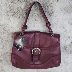 Nwt Bailey Cute Hunter Maroon Mini Handbag New With Tag Please See Pictures For Details Shoulder Bag With Fold Over Clasp, Burgundy Shoulder Bag With Silver-tone Hardware For Everyday, Daily Use Shoulder Bag With Fold Over Clasp, Purple Satchel With Silver-tone Hardware, Daily Use Double Handle Bag With Fold Over Clasp, Burgundy Shoulder Bag With Silver-tone Hardware, Crossbody Shopping Bag With Fold Over Clasp, Everyday Bags With Fold Over Clasp And Double Handle, Shopping Shoulder Bag With Fold Over Clasp