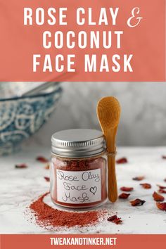 This 2 ingredient face mask is an easy beauty DIY. It's great for your skin and suitable for sensitive skin types. It makes a beautiful handmade gift or stocking stuffer. Kaolin Clay Mask Recipe, Coconut Milk Face Mask, Milk Face Mask, Coconut Face Mask, Milk Face, Face Mask Diy, Avocado Face Mask, Rose Face